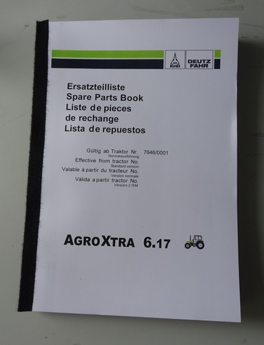 Ersatzteilliste deutz agroxtra - deutz,
