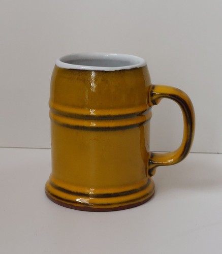 Bierkrug vintage ockergelb - vintage,,