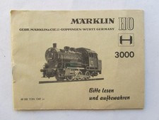 Märklin 3000 - Alte Beschreibung für Dampflok BR 89 der DB "68 300 TON 1269 ju"