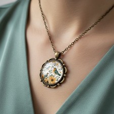 Vintage Vogel Halskette Kette