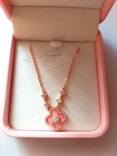 Halskette rosegold mit - halskette,