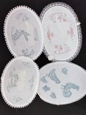 4 Ausstickdecken, Stickdecke