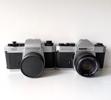 REVUEFLEX 1001 und REVUEFLEX 2000 CL mit Tasche, analoge Spiegelreflexkameras 