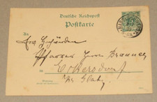 Ganzsache P30 Deutsches Reich Habelschwerdt - Eckersdorf 1893 gebr. heute Polen