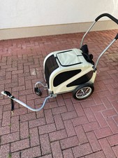 minihundeanhänger für fahrrad mit schiebebügel und joggerrad