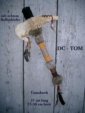 Indianer Tomahawk Kriegsbeil echter Knochen / dc TOM