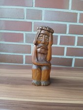 Folk Art.antike Holzfigur handgeschnitzte Sitzer Schäfer 22 cm.