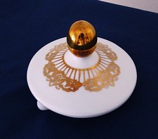 Alter Porzellan Deckel für Kaffee-/Teekanne  art deco   Ersatzteil  ⵁ 8,5 cm