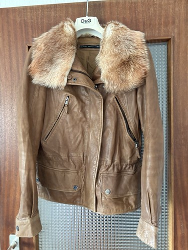 Zara echt lederjacke cognac - echt,