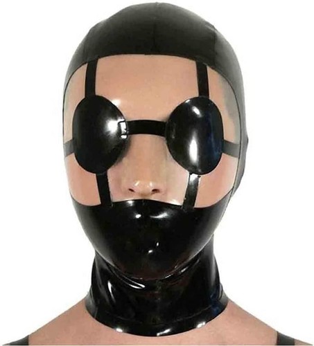 Latex maske schwarz mit - latex,