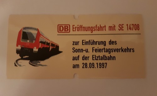 Zuglaufschild elztalbahn - db,