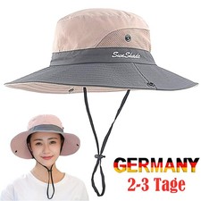 Outdoor Faltbarer Sonnenschutz Hut atmungsaktiv Sommerhut Pferdeschwanz Mesh