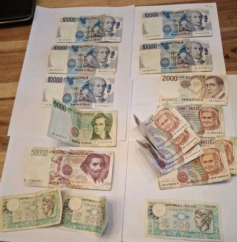 Geldschein sammlung lire alte - geldschein,