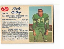 1962 POST CEREAL CFL FOOTBALL
