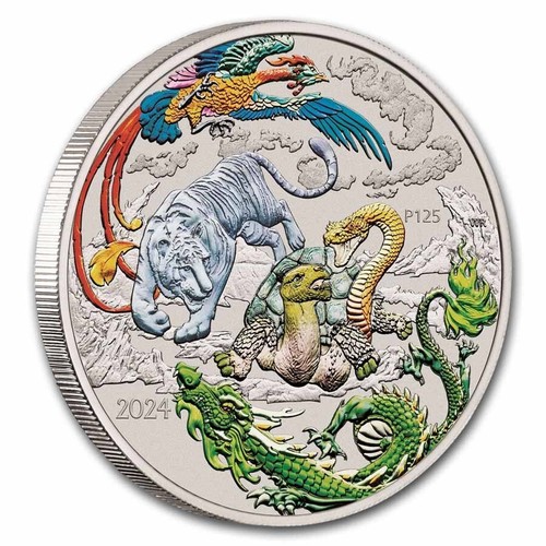 Unze 999 silber 4 wächter - silber,
