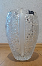 25 cm hohe große Glas Vase Vacek Bohemian Cristal Bleikristall Böhmen