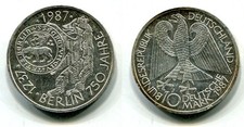 10 DM BRD 1987 J  Silber  "750