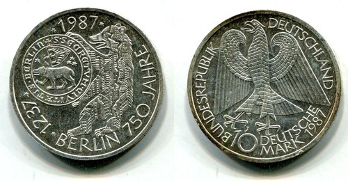 Brd 1987 silber - brd, j