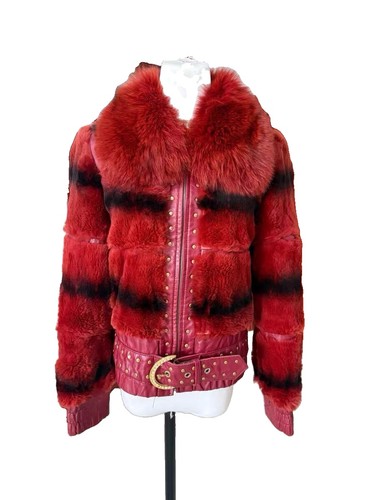 Vintage damen roter echtpelz - damen,