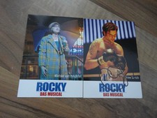 ** 2 Autogrammkarten *  Musical **   Rocky   ** sign **  1 x  sign ! *LOOK **