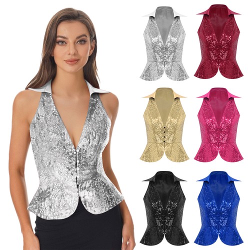 Damen metallic weste - damen,
