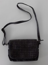 Graue Umhängetasche Flechtoptik, Super Zustand,  Tasche Schultertasche