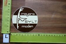 Alter Aufkleber Sport Mode Kleidung MEYER'S MODEN Sylt