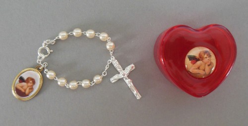 Rosenkranz mit engel anhänger - mit,