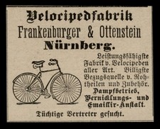 Alte Werbung Reklame 1887
