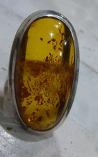 4cm 2,2cm 925 Silber Bernstein