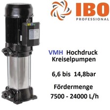 Hochdruck Kreiselpumpe Industriepumpe VMH Serie  7200 - 24000L/h  6,6 - 14,8bar