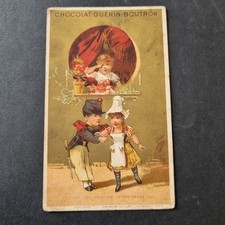 GUERIN BUTTON CHROMO Antik Gold Unterbrochene Erklärung Minot Old Scrap