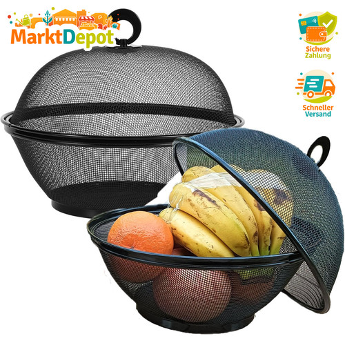 Obstkorb mit deckel metall - mit,