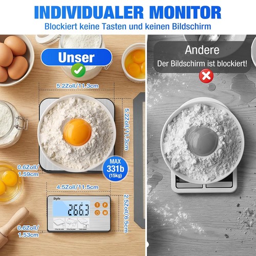 Küchenwaage geteiltes design - küchenwaage,