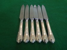 Christofle Modell MARLY Satz Obstmesser 18 cm für 6 Personen versilbert TOP