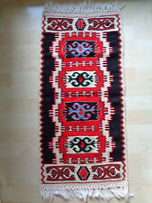 Kelim Teppich Handgewebt HandarbeitWolle Wandteppich Altarteppich Unikat 1970#K2