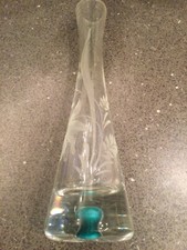 Vase geätztes Blumenmuster