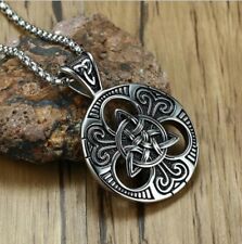Keltische Knoten Halskette Triquetra Anhänger Wikinger Schmuck silber Vintage