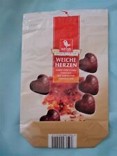  2005 alte Lebensmittel-Verpackung, Tüte WEISS Lebkuchen-Herzen -Sammler RARiTÄT
