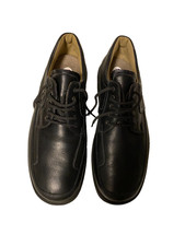 LucRo Herren Halbschuh Leder schwarz Gr 44, Diabetiker Gesundheitsschuh