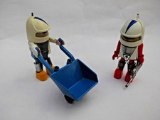 PLAYMOBIL 2 Astronauten mit Schürfkarre, Laserwaffe, Funksprechgerät Playmospace