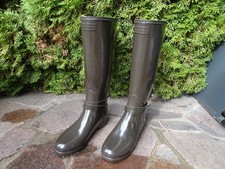 braune glänzende HUNTER Gummistiefel für den Herbst FESTIVAL Stiefel Lack look