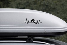 Skifahrer Herzschlag Dachbox