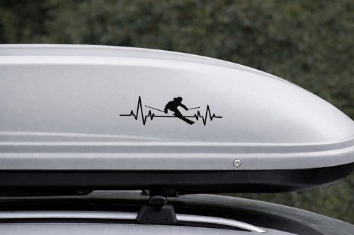 Skifahrer herzschlag dachbox - skifahrer,