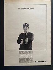 Lufthansa Flugkapitän Pilot Airline Original 1963 Vintage Advert Werbung Reklame
