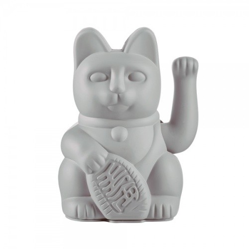 Winkekatze lucky cat - "lucky, grey"