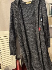 StrickMantel, Grau Meliert Mit