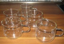 Neuwertig Teegläser 5er Set 250ml Kaffeetassen Teegläser Becher mit Henkel