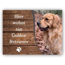 Golden Retriever Schild -