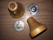 2 Stangenhalter Holz Eiche für Gardinenstange (Innendurchmesser 15mm)
